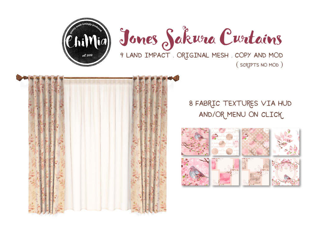 Sakura Curtains for The Saturday Sale 19 Jan 2019