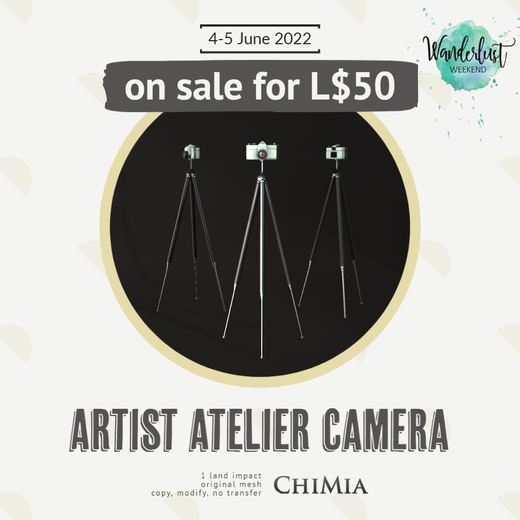 Artist Atelier Camera for Wanderlust Weekend 4-5 June 2022