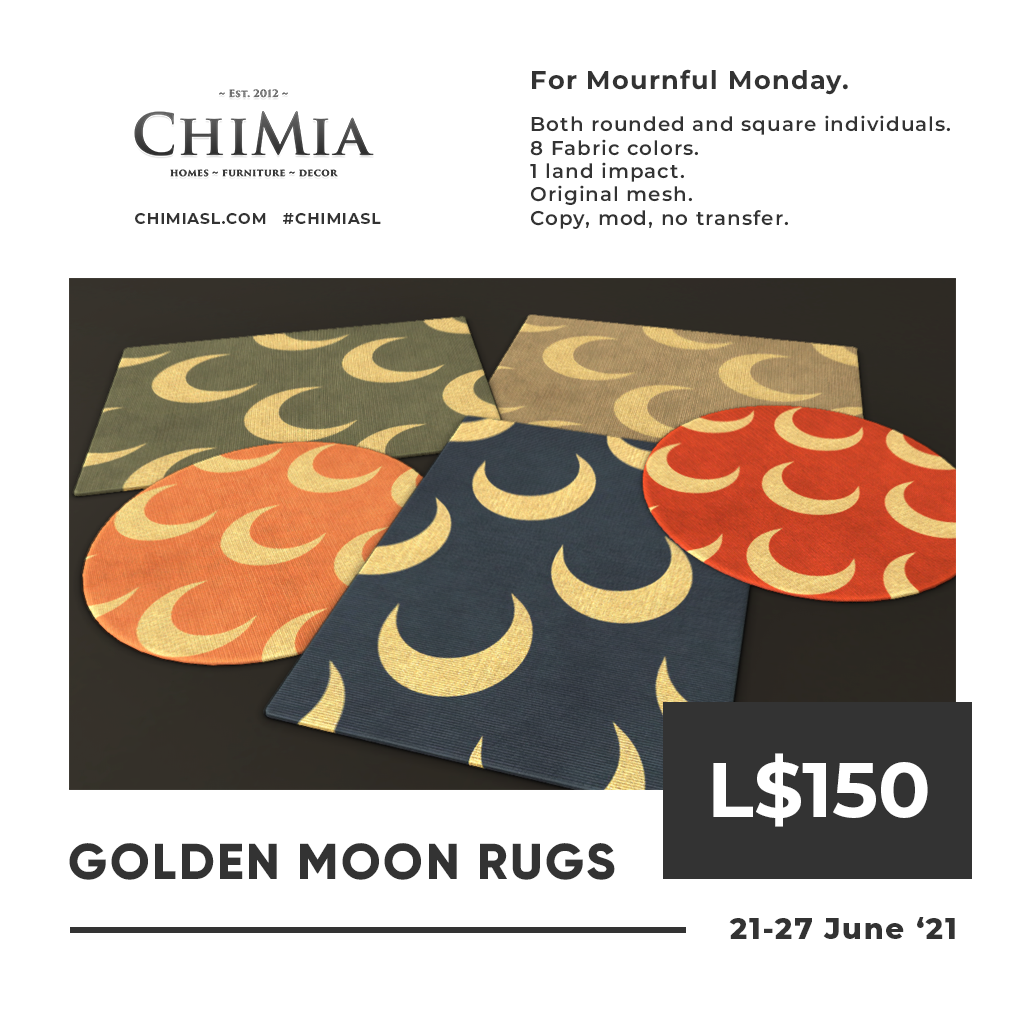 Golden Moon Rugs for Mournful Monday