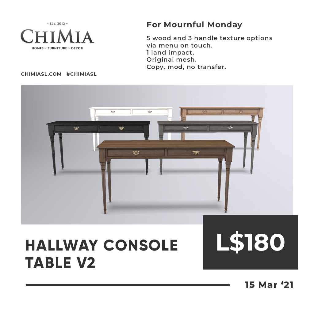 Hallway Console Table for Mournful Monday