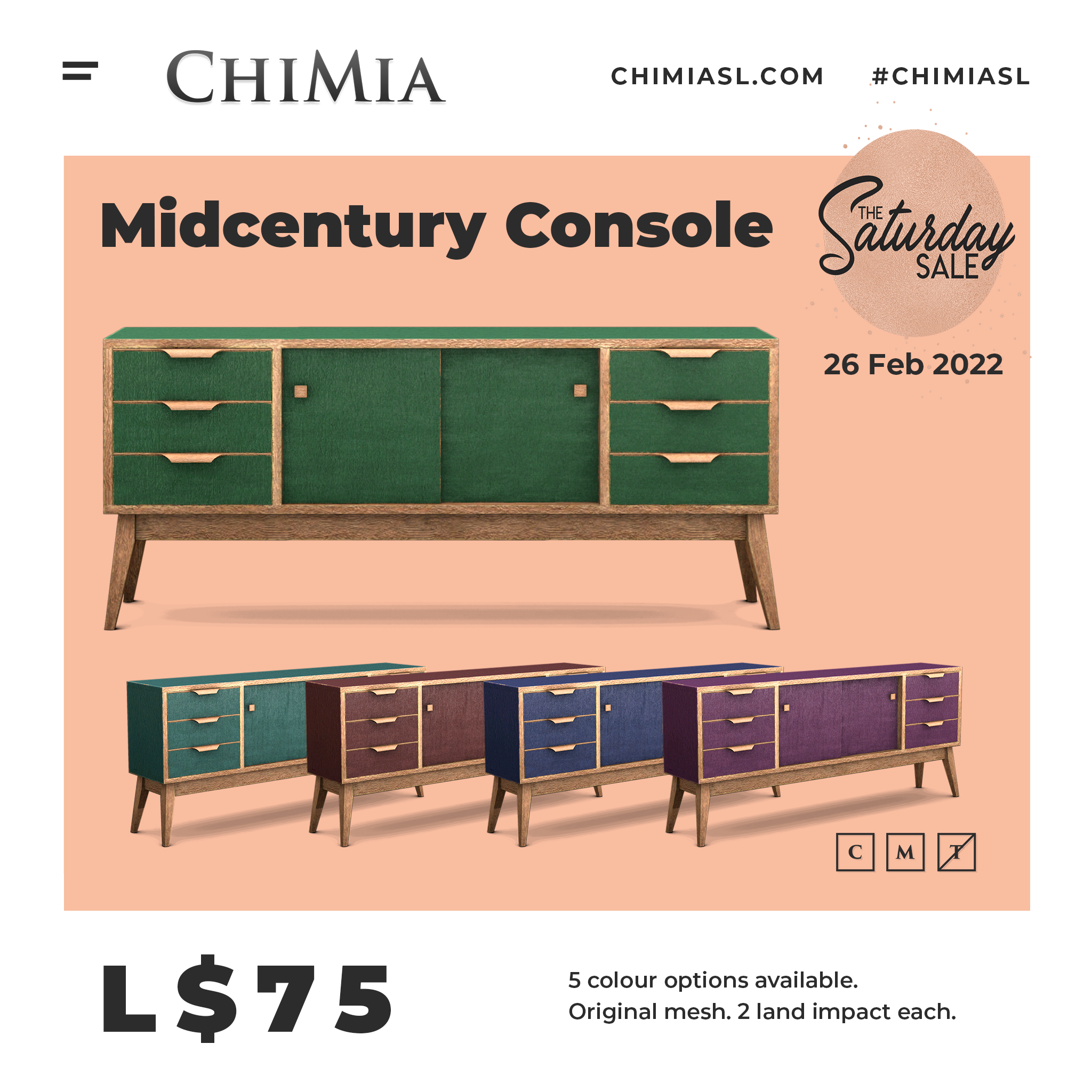 Midcentury Console on sale for TSS 26 Feb ’21