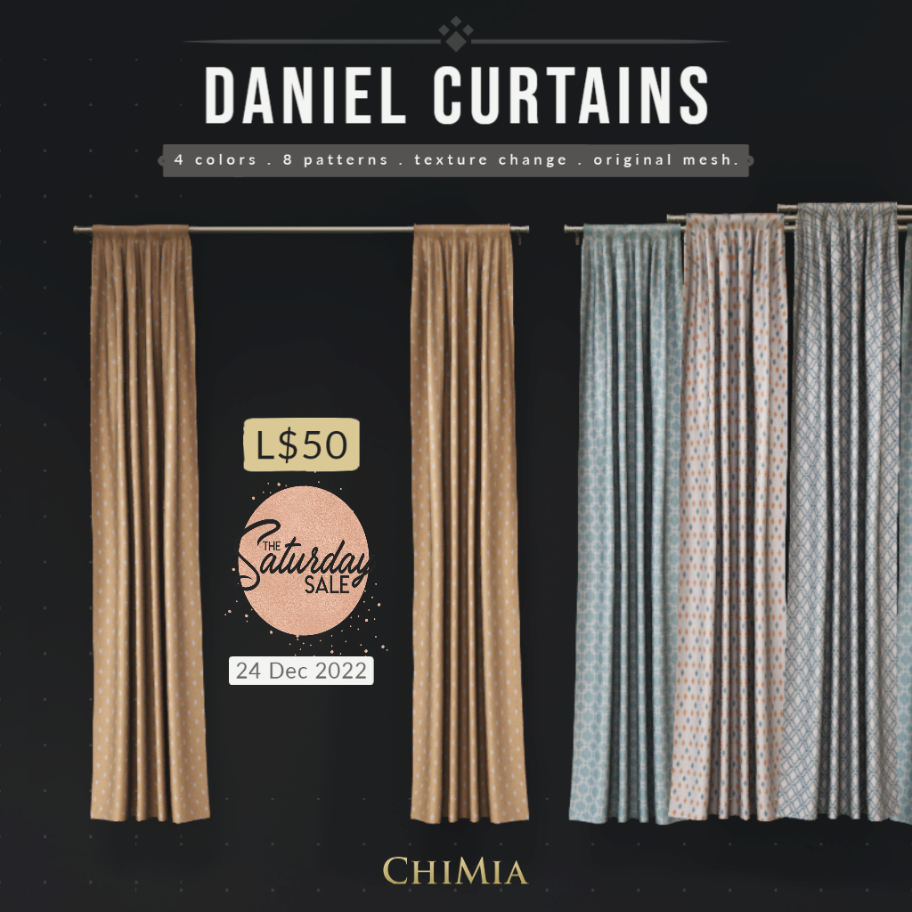 Daniel Curtains on sale for TSS 24 Dec ’22