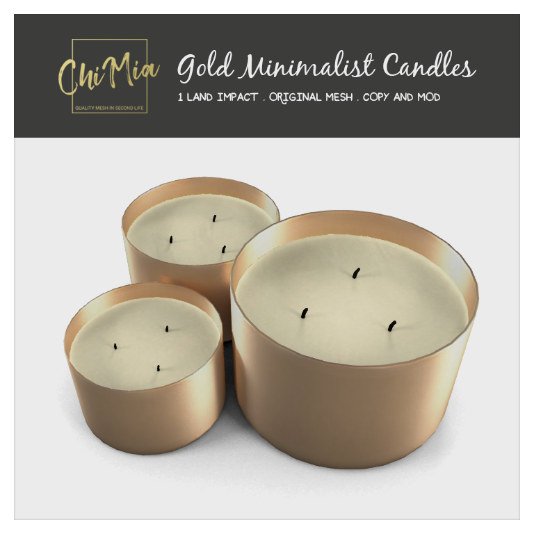 Gold Minimalist Candles