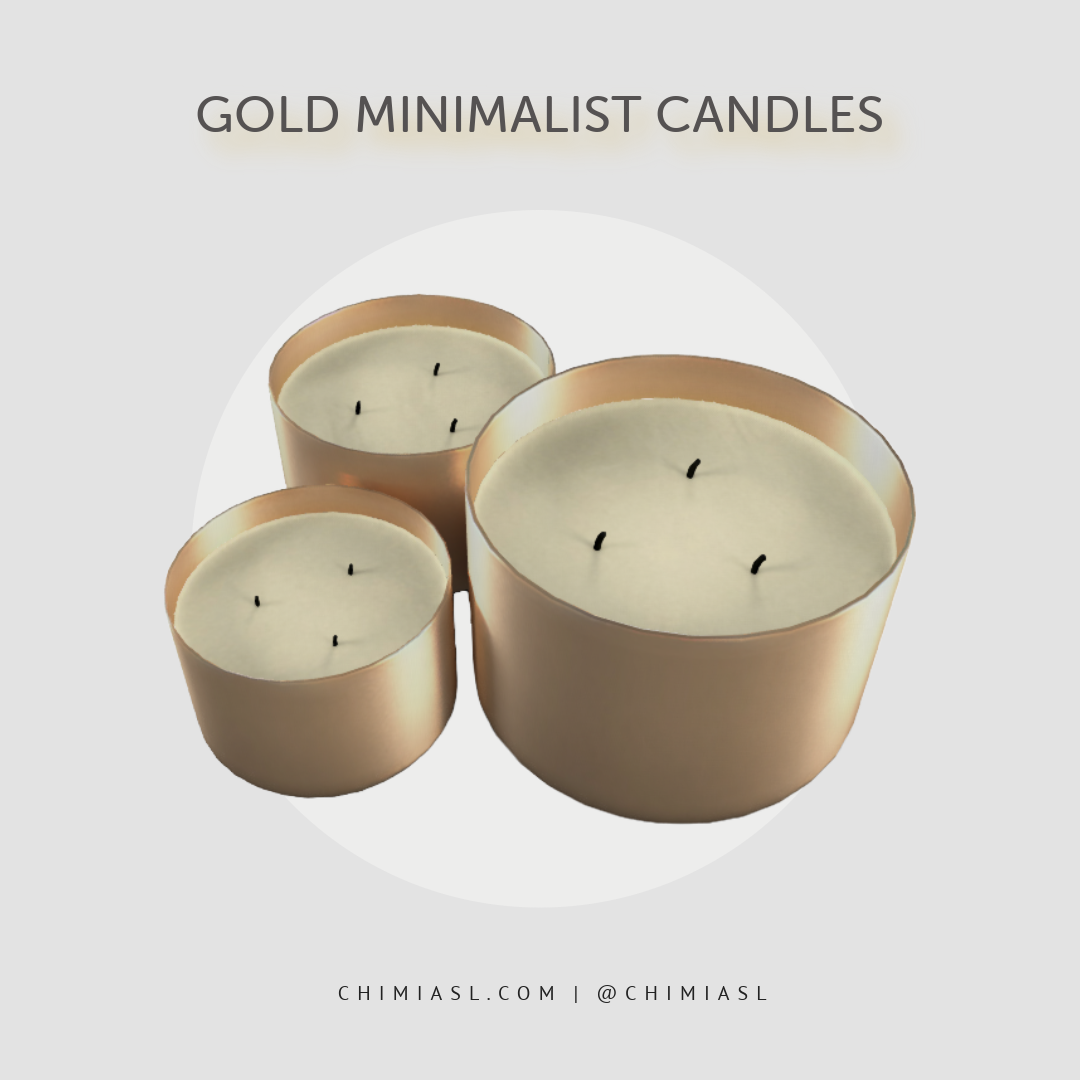 Gold Minimalist Candles