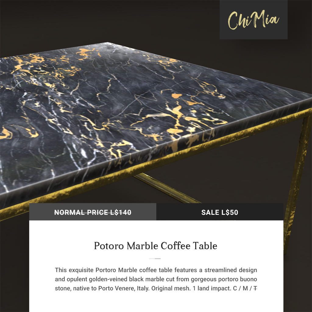 The Saturday Sale 12 October 2019: Portoro Marble Coffee Table
